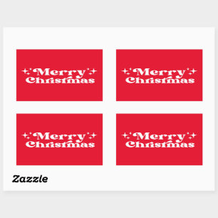 Merry Christmas Rectangular Sticker