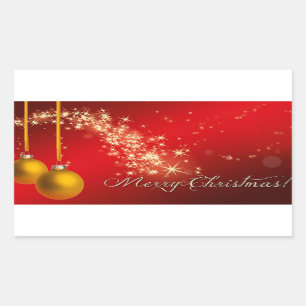 Merry christmas rectangular sticker