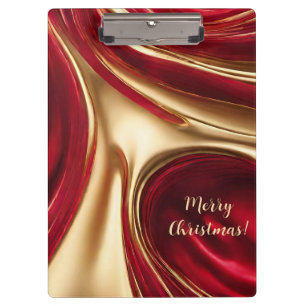 Merry Christmas-Red and Gold- Clipboard