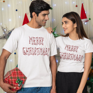 Merry Christmas Red Baubles & Stars Unisex T-Shirt