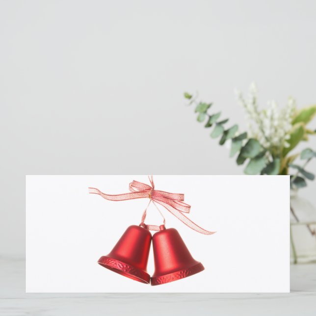Merry Christmas Red Bell decoration with text (Standing Front)