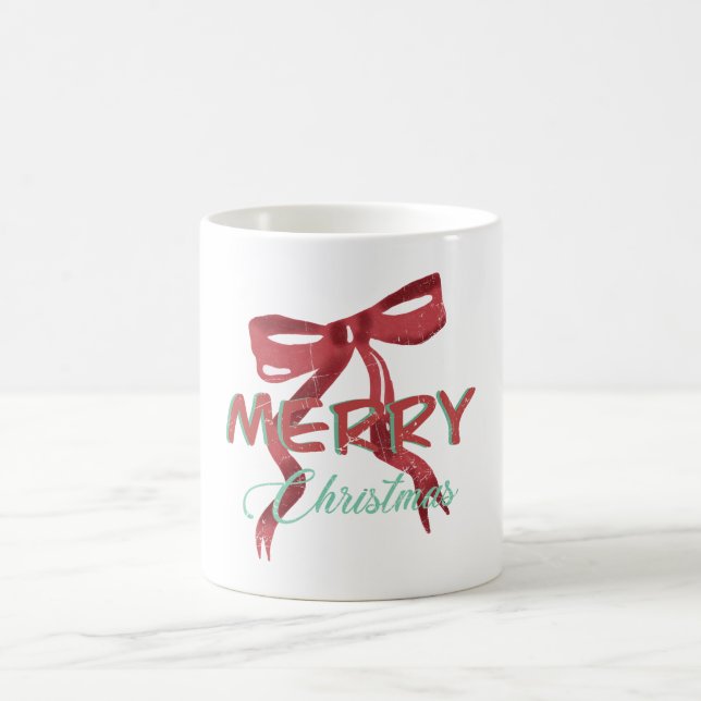 Merry Christmas Red Bow Mug (Center)