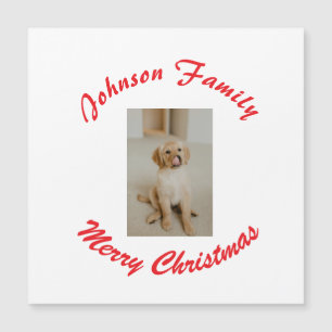 merry christmas red family name pet photo animal m