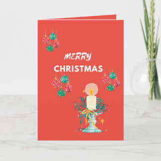 Merry Christmas Red Folded Cards