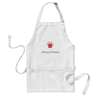 Merry Christmas Red Gift Standard Apron