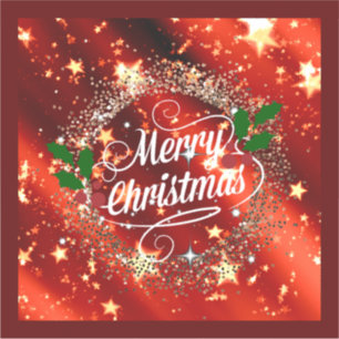 Merry Christmas red glitter and sparkle