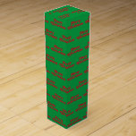 "Merry Christmas" red green Holiday Gift Wine Box<br><div class="desc">"Merry Christmas" red green Holiday Gift wine Box</div>