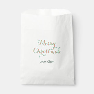 merry christmas red green name love stylish modern favour bags