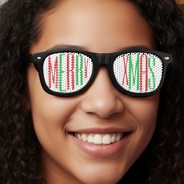 Merry Christmas Red & Green Retro Sunglasses (Merry Christmas Red & Green Retro Sunglasses
)