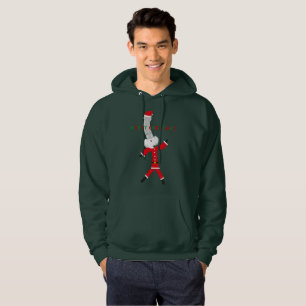 merry christmas red green santa claus hoodies