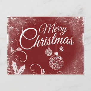 Merry Christmas red magic Holiday Postcard