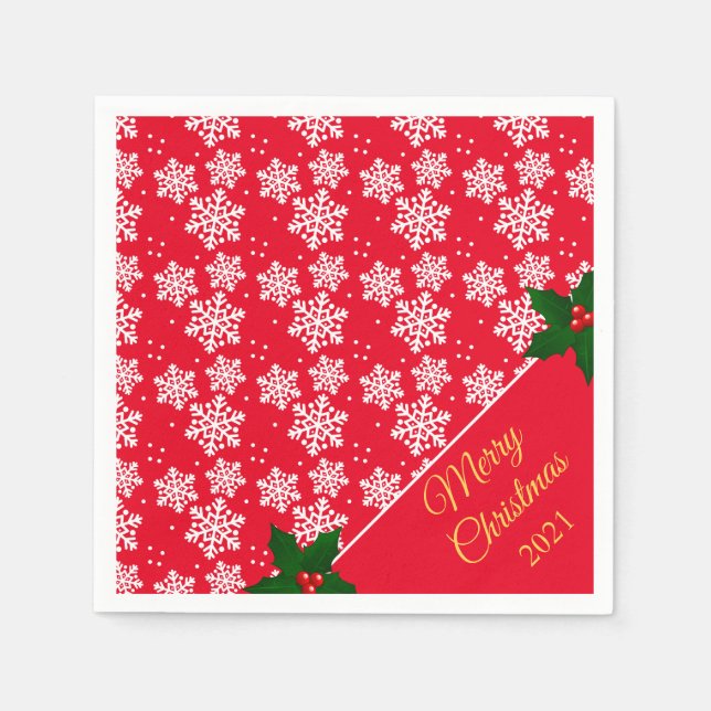 Merry Christmas Red Napkin (Front)