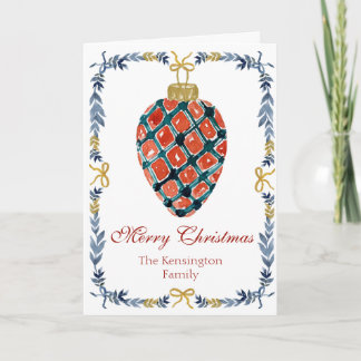 Merry Christmas Red Ornament Card