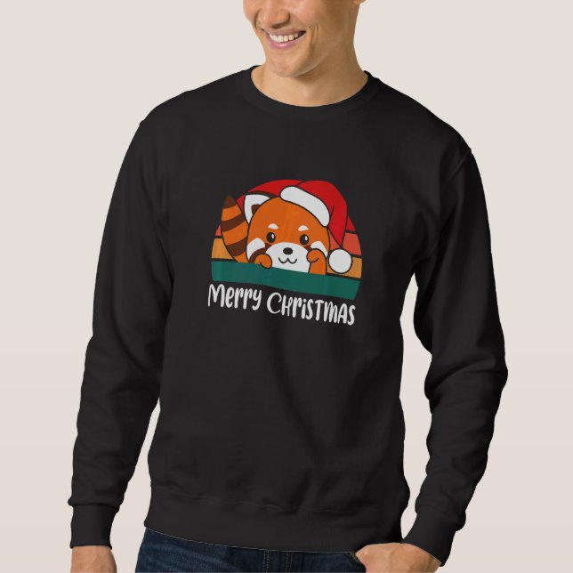 Merry Christmas  Red Panda Christmas Sweatshirt (Front)