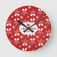Merry Christmas Red Pattern Christmas Bell