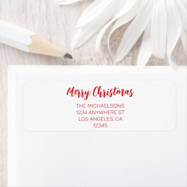 Merry Christmas Red Return Address (Insitu)