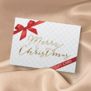 Merry Christmas Red Ribbon Gift Certificate