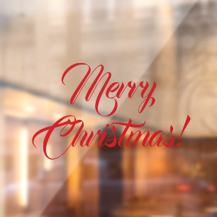 Merry Christmas red script elegant custom text
