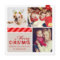 Merry Christmas Red Striped Collage Photo