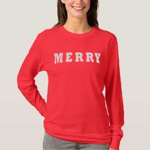 Merry Christmas red stylish modern minimalist T-Shirt
