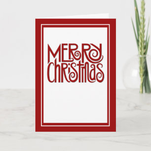 Merry Christmas red text Card