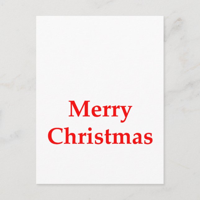 Merry Christmas Red The MUSEUM Zazzle Gifts Holiday Postcard (Front)