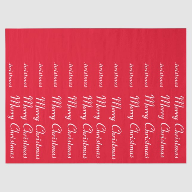 Merry Christmas Red Tissue Paper (Front)