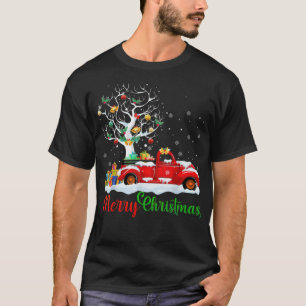 Merry Christmas Red Truck Christmas Tree art gift T-Shirt