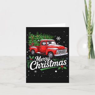 Merry Christmas Red Truck Family Matching Christma Card