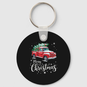 Merry Christmas Red Truck Family Matching Christma Key Ring