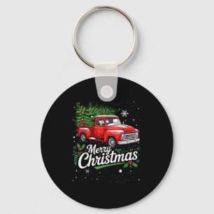 Merry Christmas Red Truck Family Matching Christma Key Ring
