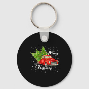 Merry Christmas Red Truck Family Matching Christma Key Ring
