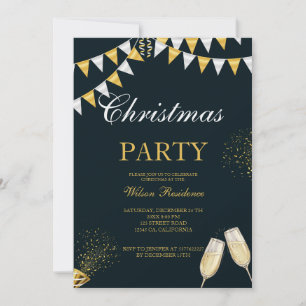 Merry Christmas   Red Typography Invitation