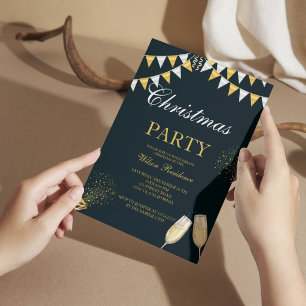 Merry Christmas   Red Typography Invitation