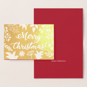 Merry Christmas Red Your Words Foil Card