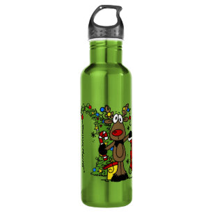 Merry Christmas Reindeer 710 Ml Water Bottle