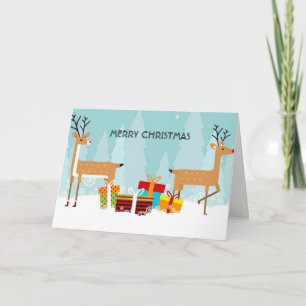 Merry Christmas Reindeer Card