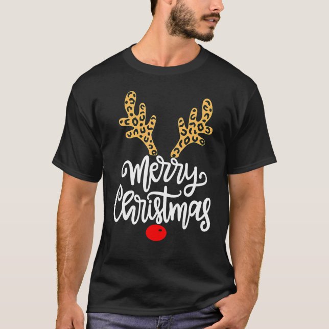 Merry Christmas  Reindeer Christmas  Family T-Shirt (Front)