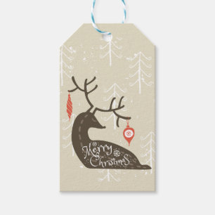 Merry Christmas Reindeer Cosy Gift Tags