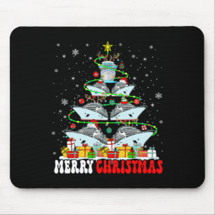 Merry Christmas Reindeer Elf Santa Cruise Ships Xm Mouse Pad