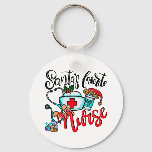 Merry Christmas Reindeer Key Ring (Front)