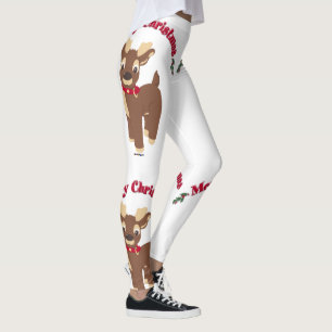 Merry Christmas Reindeer Leggings
