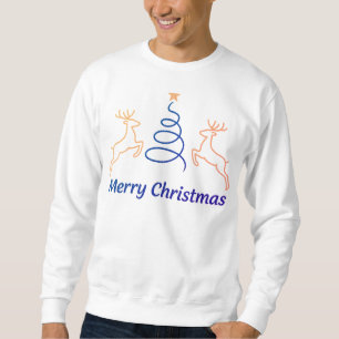 Merry Christmas Reindeer Men’s Basic Sweatshirt   