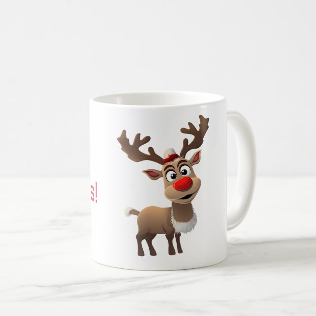 Merry Christmas Reindeer - Mug (Front Right)
