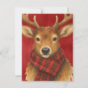 Merry Christmas Reindeer Postcard