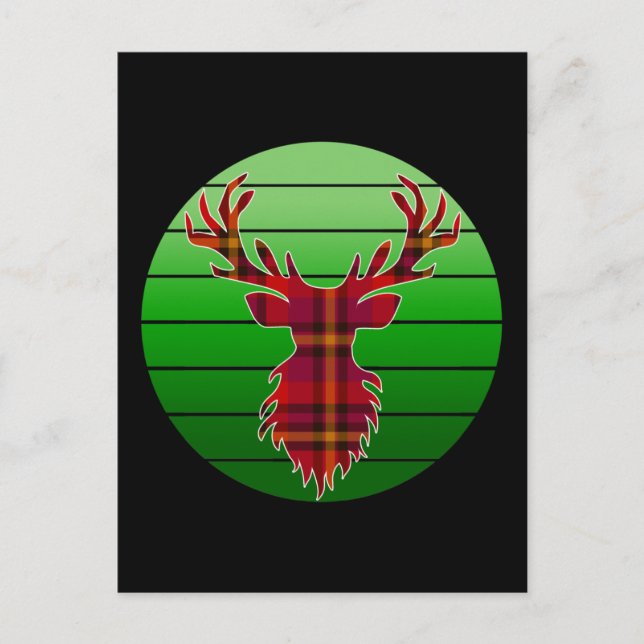 MERRY CHRISTMAS REINDEER POSTCARD (Front)