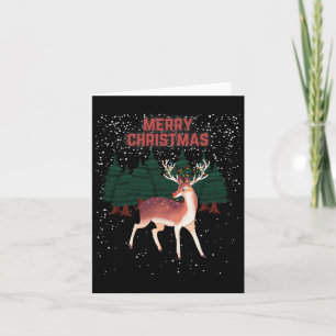 Merry Christmas Reindeer Rudolph Tangled Christmas Card
