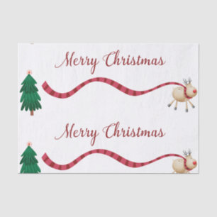 Merry Christmas Reindeer Tissue Paper