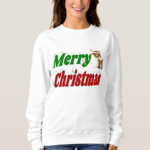 Merry Christmas Reindeer typography  Sweatshirt