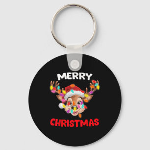 Merry Christmas Reindeer Xmas Family Matching Men  Key Ring